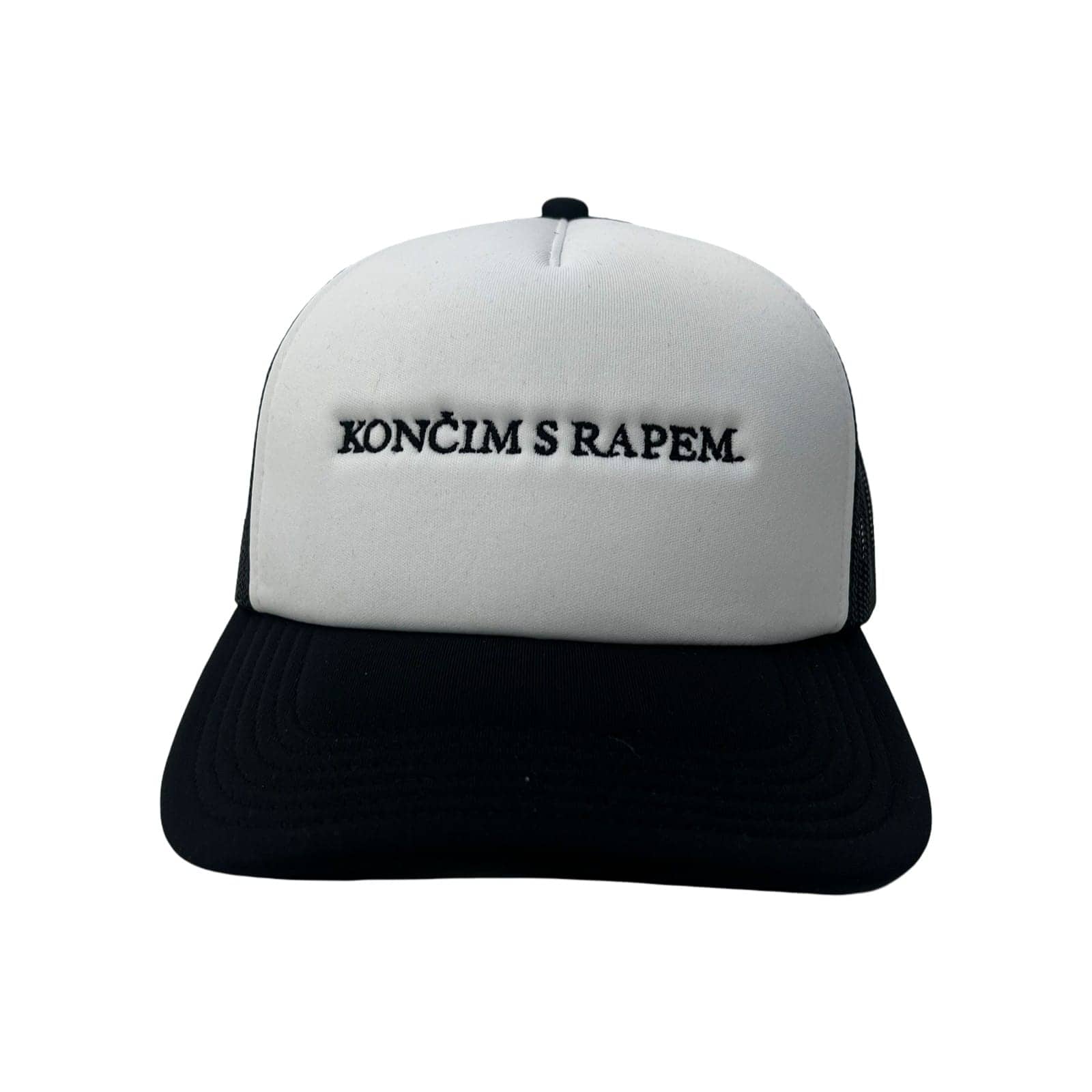 Končim s Rapem cap white+black